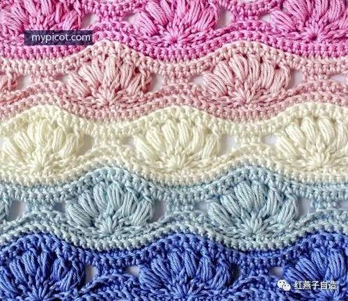 波浪彩虹毯钩法视频,轻松编织出绚烂彩虹效果